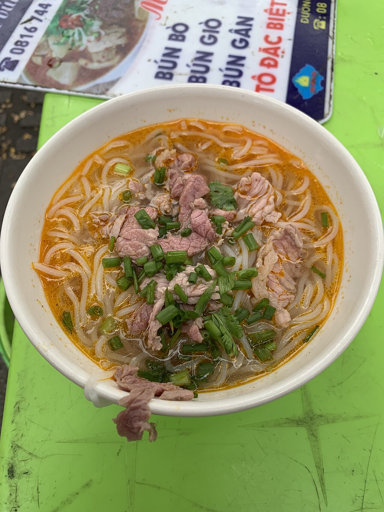 Bún Bò Huế spicy lemongrass beef noodle soup, Bún Bò Huế Bà Thương, Da Nang