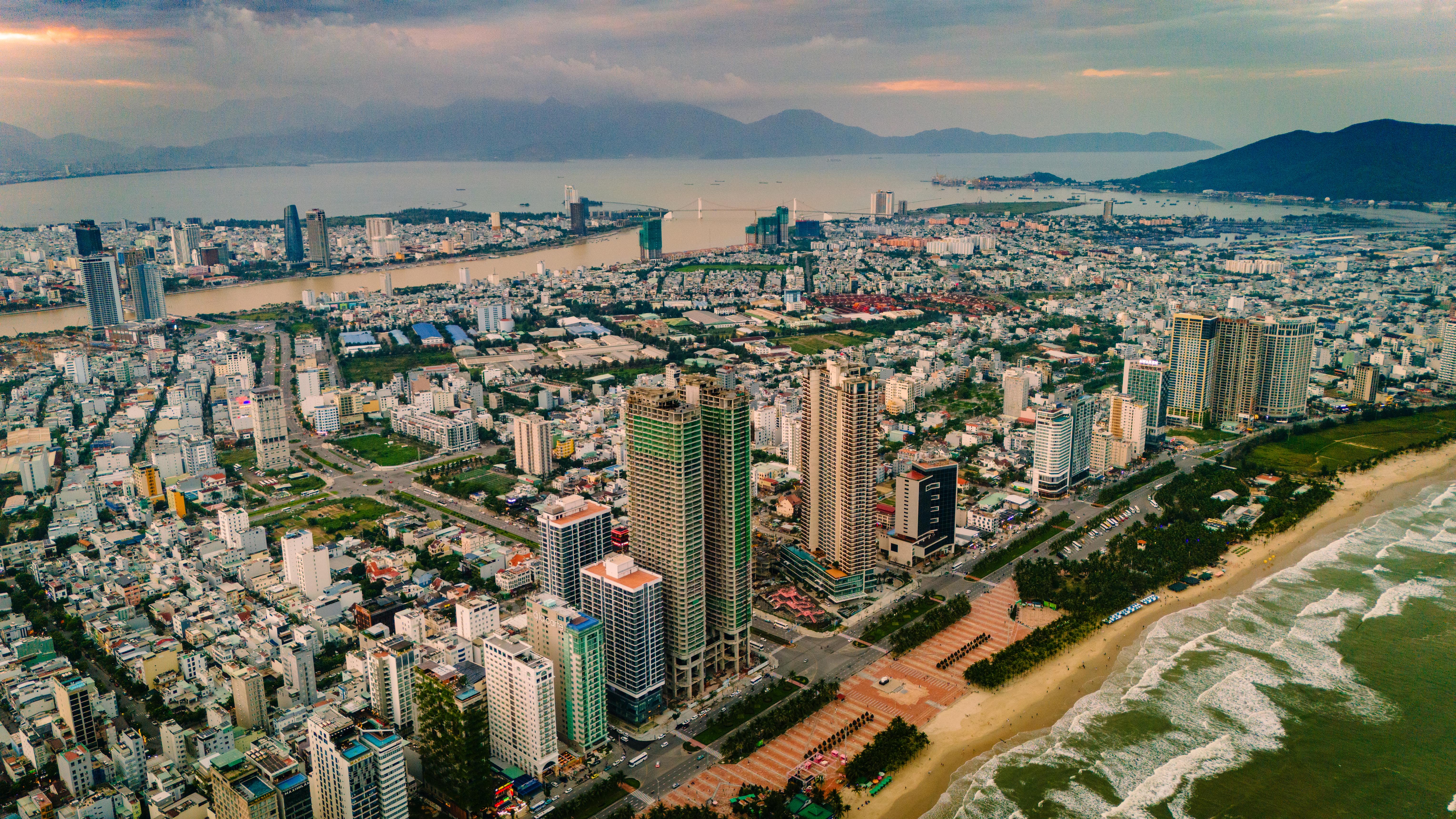 Da Nang My Khe Beach aerial view best hotels definitive guide