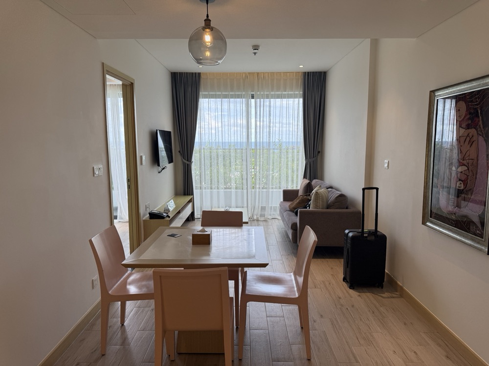 Living area inside a Naman Retreat high-rise room